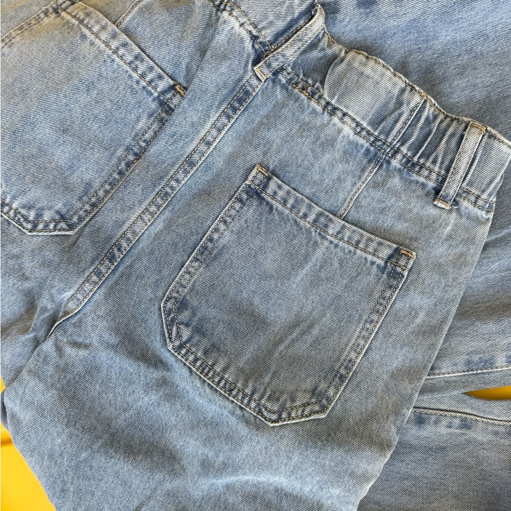 Three Bird Nest Wide-Leg Blue Jeans - Picture 4 of 5